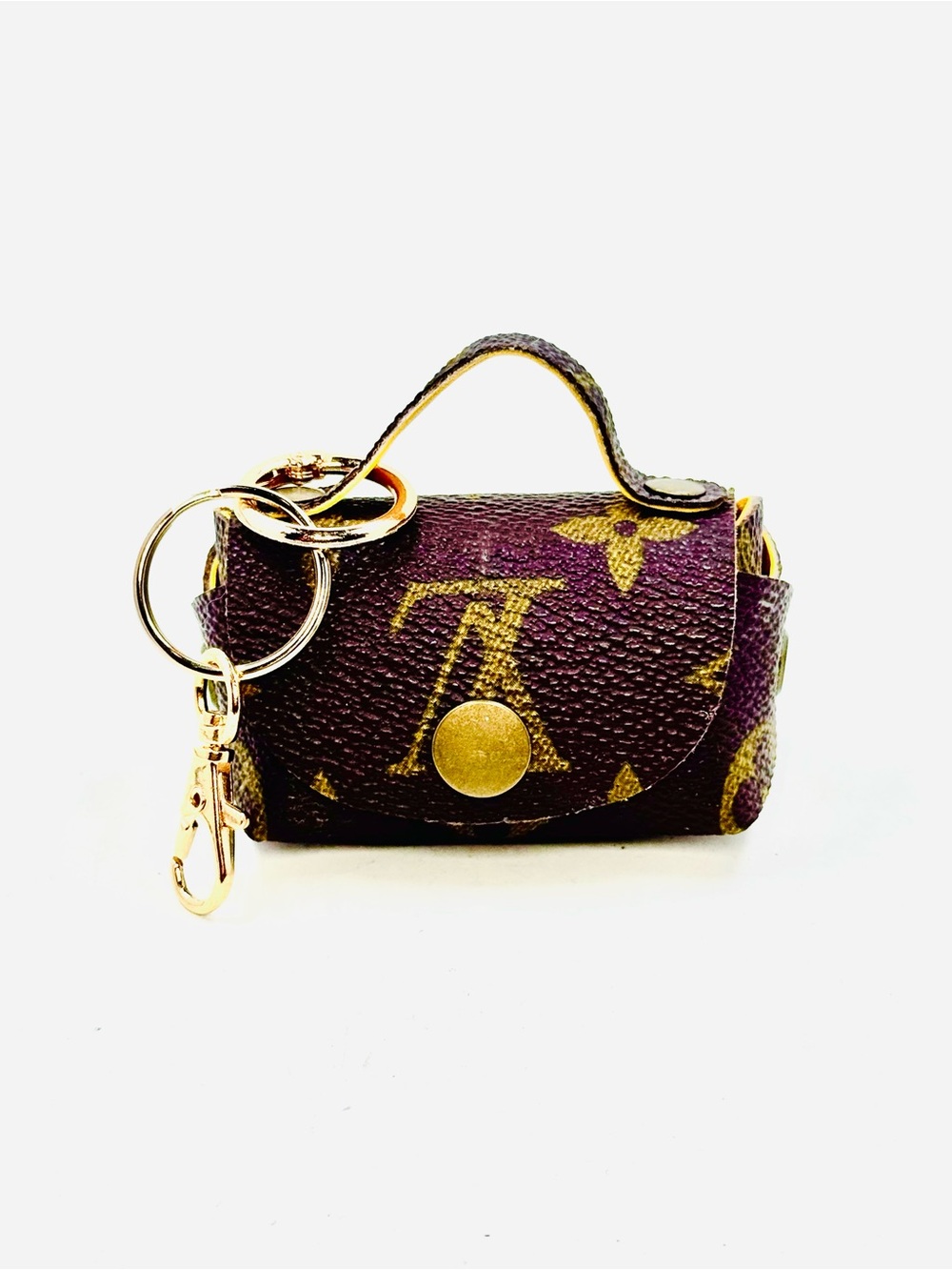 Custom Made Louie Vuitton Brown Monogram Mini Handbag Purse Charm Keychain COA